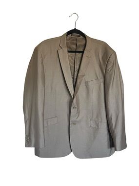 Men's Light Taupe Two-Button Blazer - Classic Notch Lapel